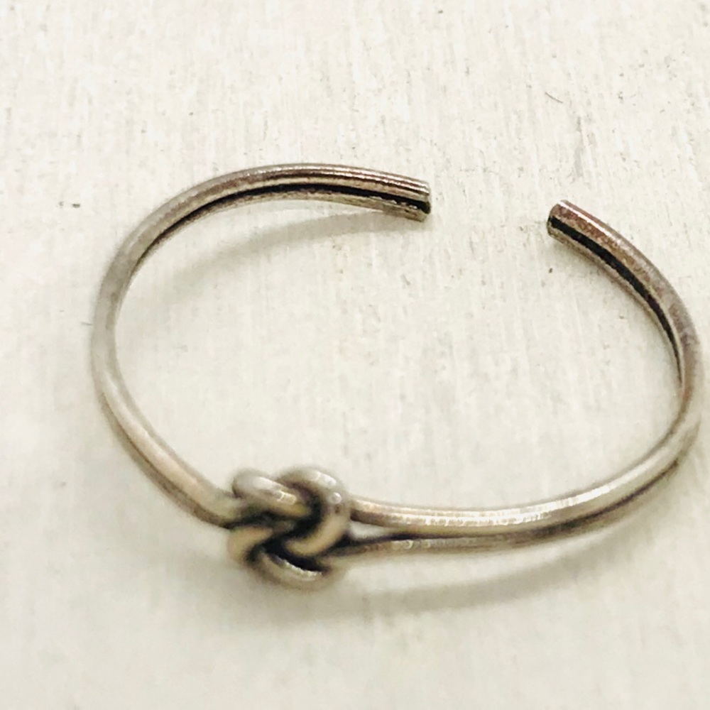 Sterling Silver Knot Toe Ring Adjustable - Picture 5 of 5